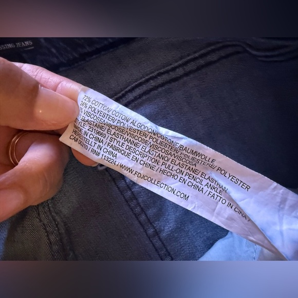 FDJ Canada Suzanne Dark Blue Straight Leg Jeans Womens Size 14 French Dressing - Picture 13 of 14